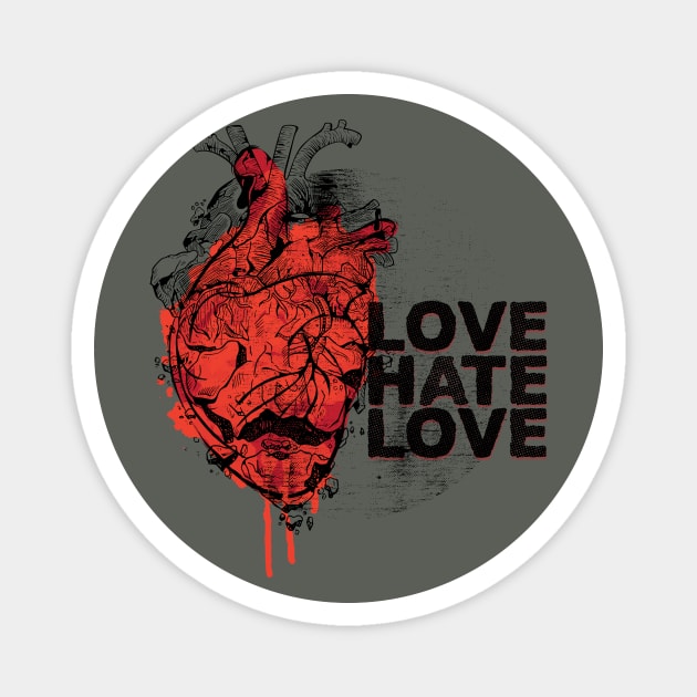 Love Hate Love Magnet by RepubliRock